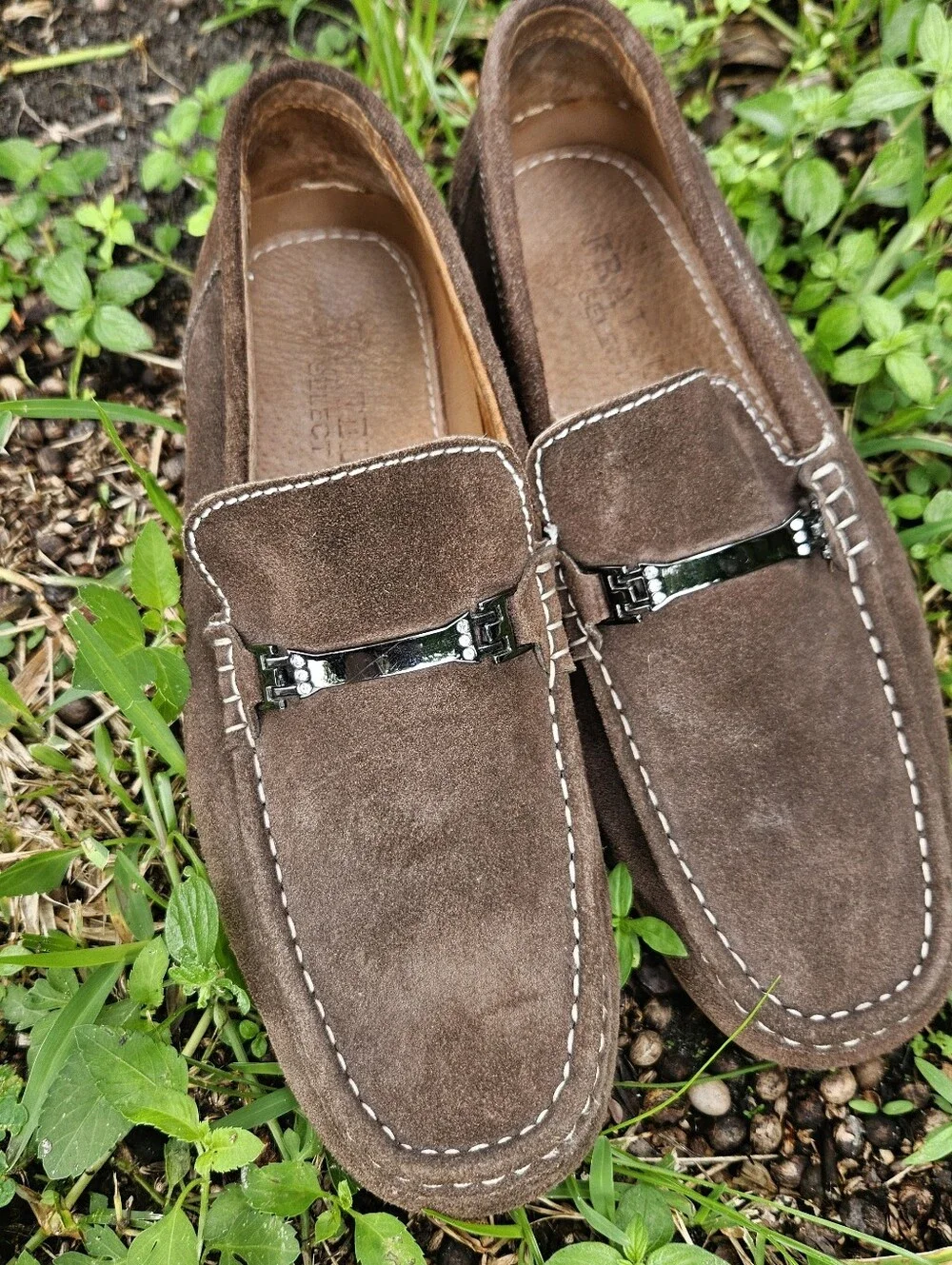 FRATELLI BROWN SUADE LOAFERS, LEATHER LOAFERS , BROWN LOAFERS